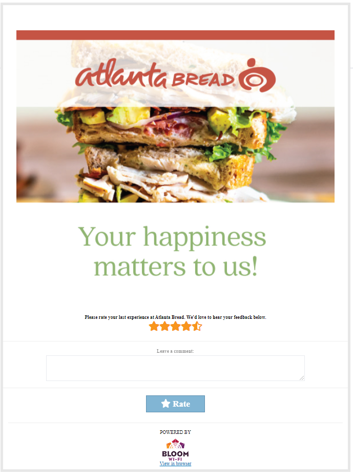 Restaurant Ratings Email Example 6 Restaurant Ratings Email Example 6
