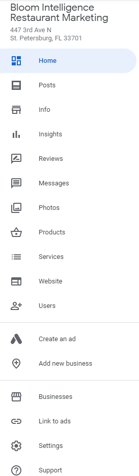 Google My Business Navigation