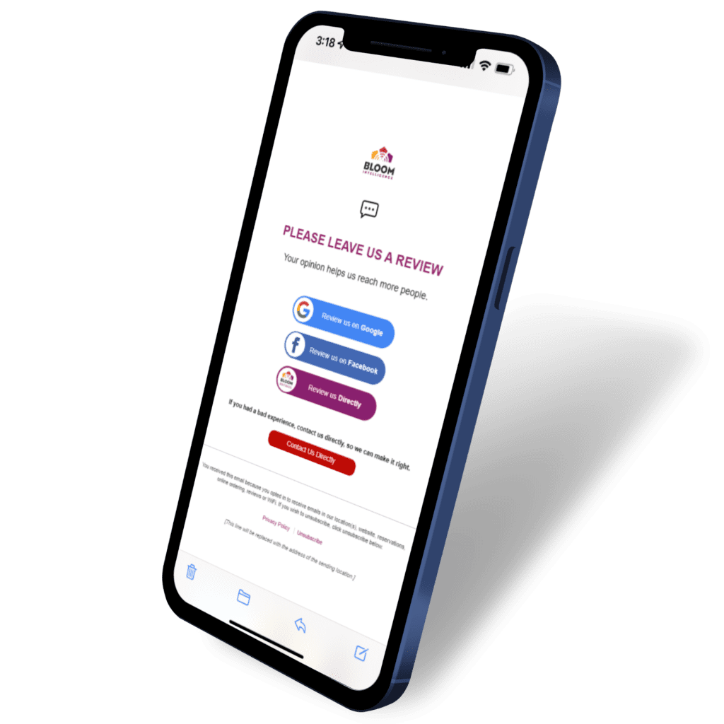 Restaurant CDP Online Review Request Restaurant CDP Online Review Request