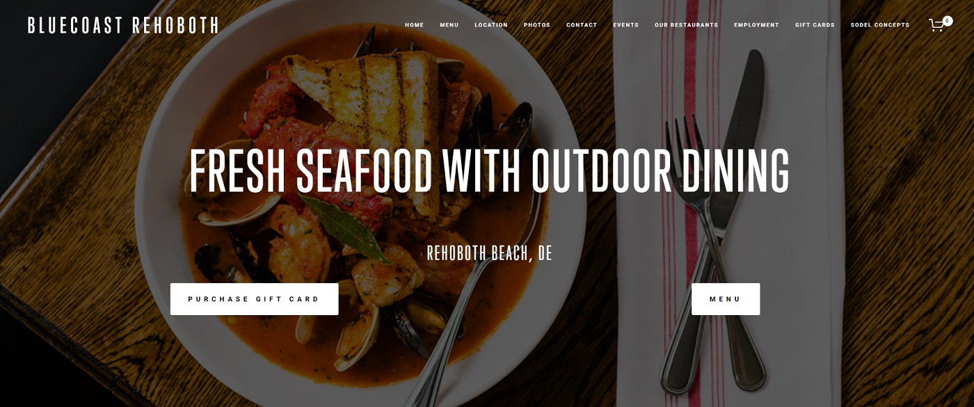 restaurant website to attract guests