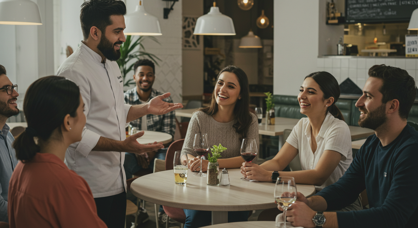 restaurant manager engaging a specific restaurant audience restaurant manager engaging a specific restaurant audience